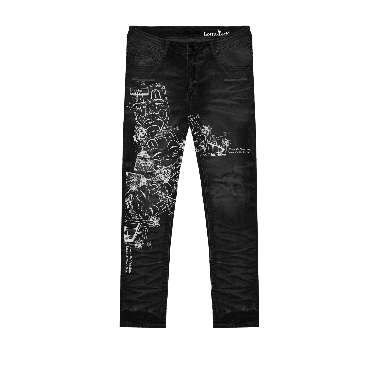 #619 Enjoy Now Blk Wash Denims